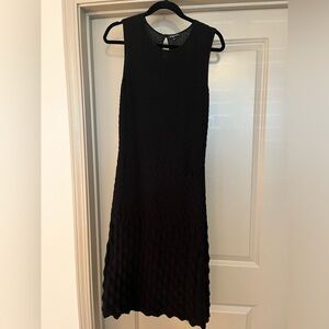 100% cotton knit black dress